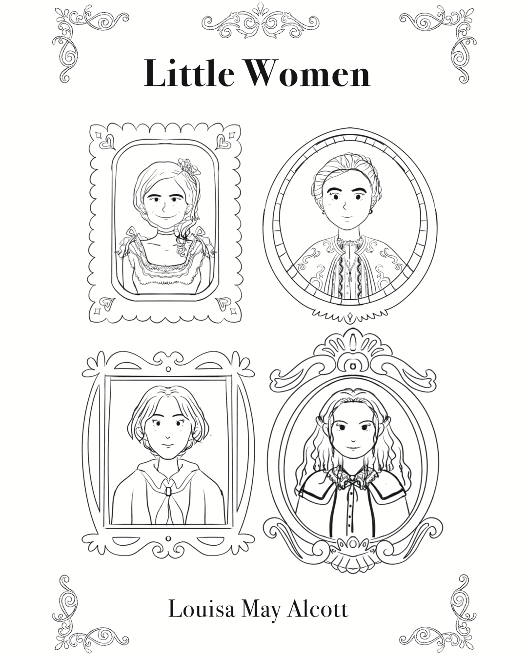 Book Cover Design ILLUSTRATION  book cover Digital Art  artwork publishing   children's book little women Louisa May Alcott emma watson