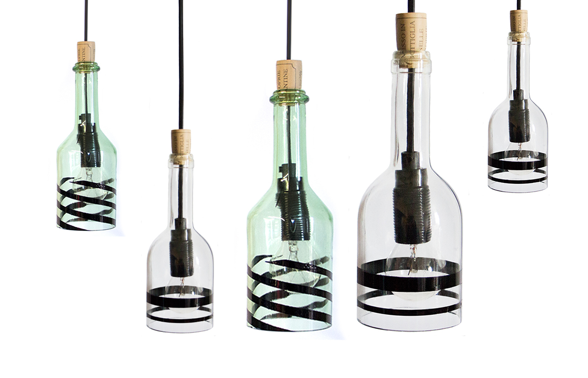 wine beer light Lamp lamps lighting Web desing glass creative packing logo product