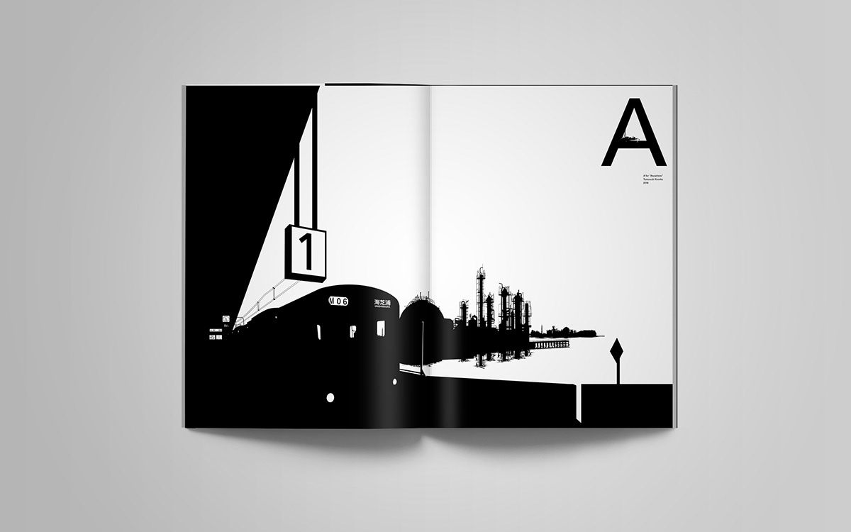blackandwhite book editorial design  Landscape magazine Silhouette sunset typography   vector Zine 