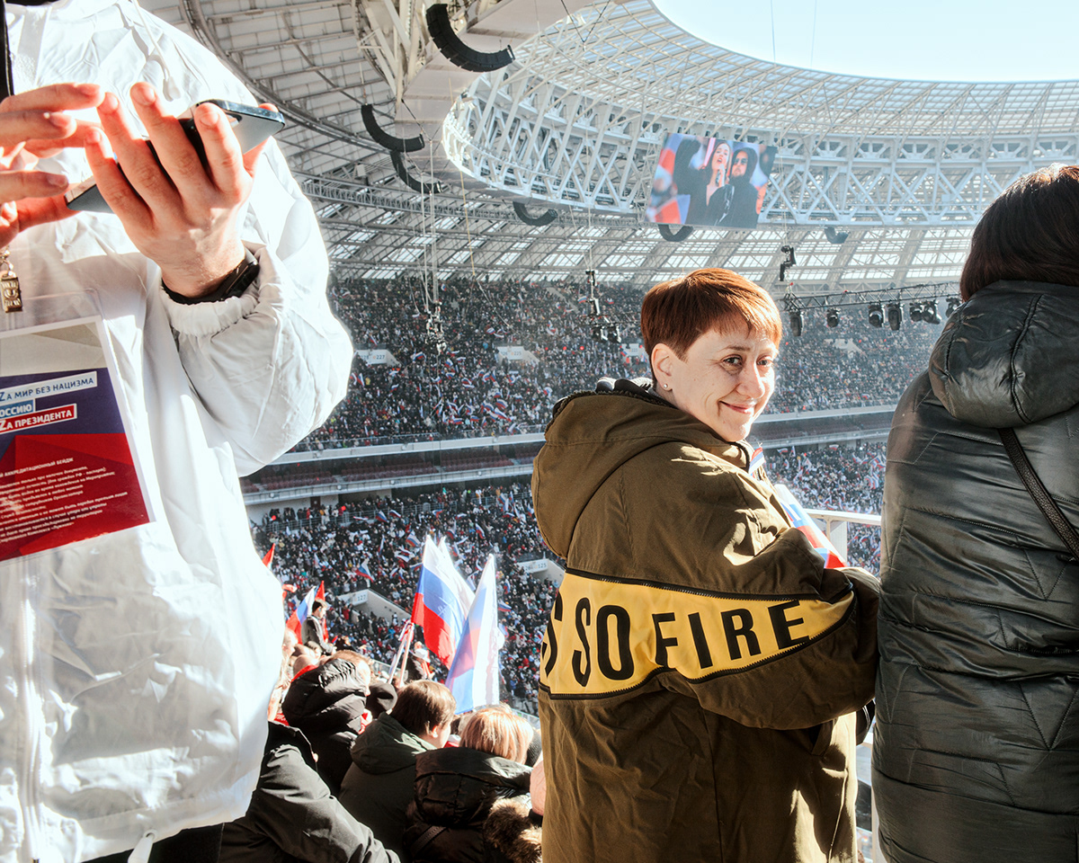 army demonstration kitsch Manifestation patriotism redneck russian stadium ukraine War
