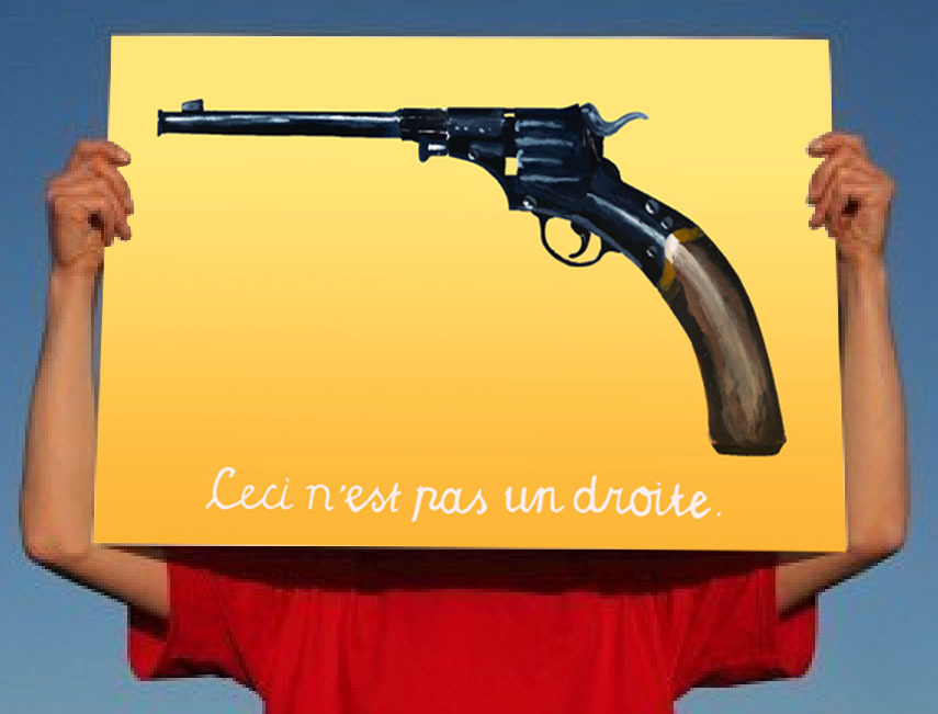 poster  rene magritte  Une Pipe gun control  aiga  Social Design