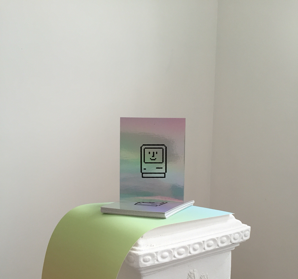 susan kare screen printing iridescent holographic Macintosh