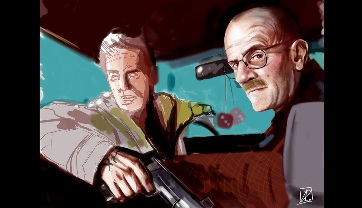 fanart breakingbad art Digtial Painting digitial unfinished test