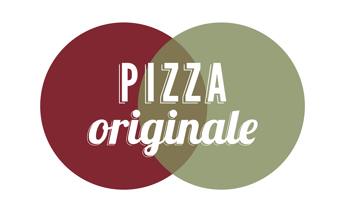logo Pizza red green modern circle Business Cards letterhead stationary
