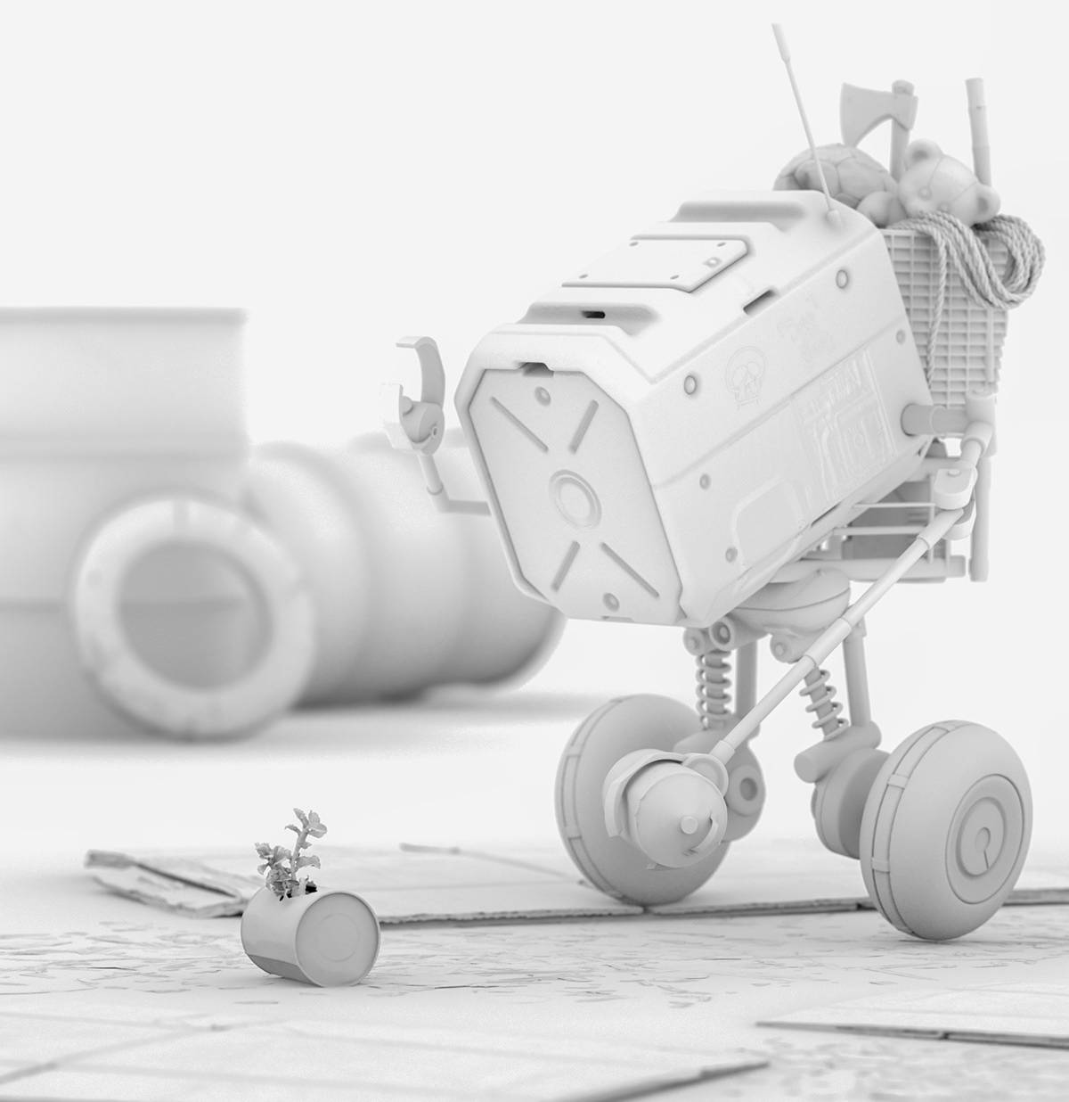 3D 3dcoat 3ds max CGI concept art corona design Quixel Render robot