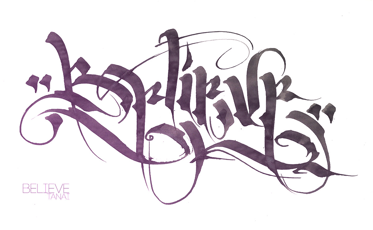 calligraffiti letter typo