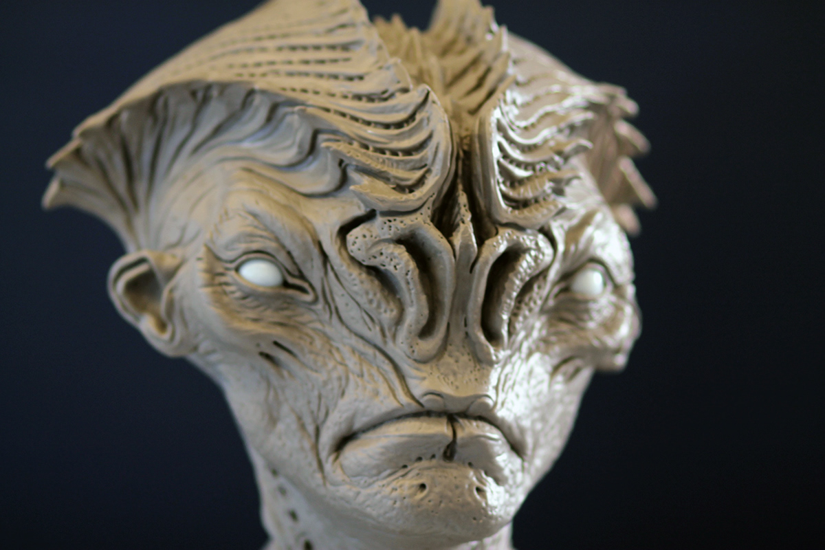 Creature Design arte sculptor sculpture creature clay bust Sculpt art escultura Escultor criatura alien