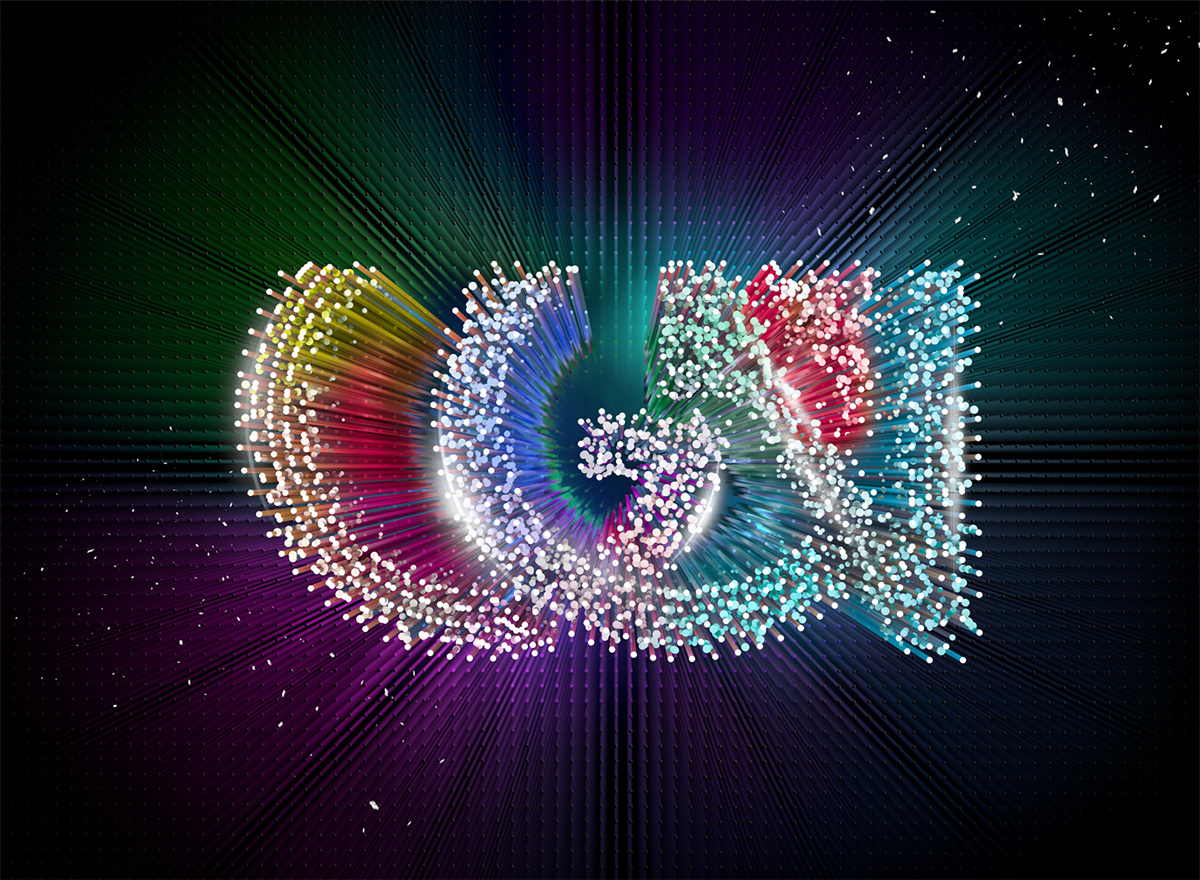 gcn 3d logo lights colorful cloner