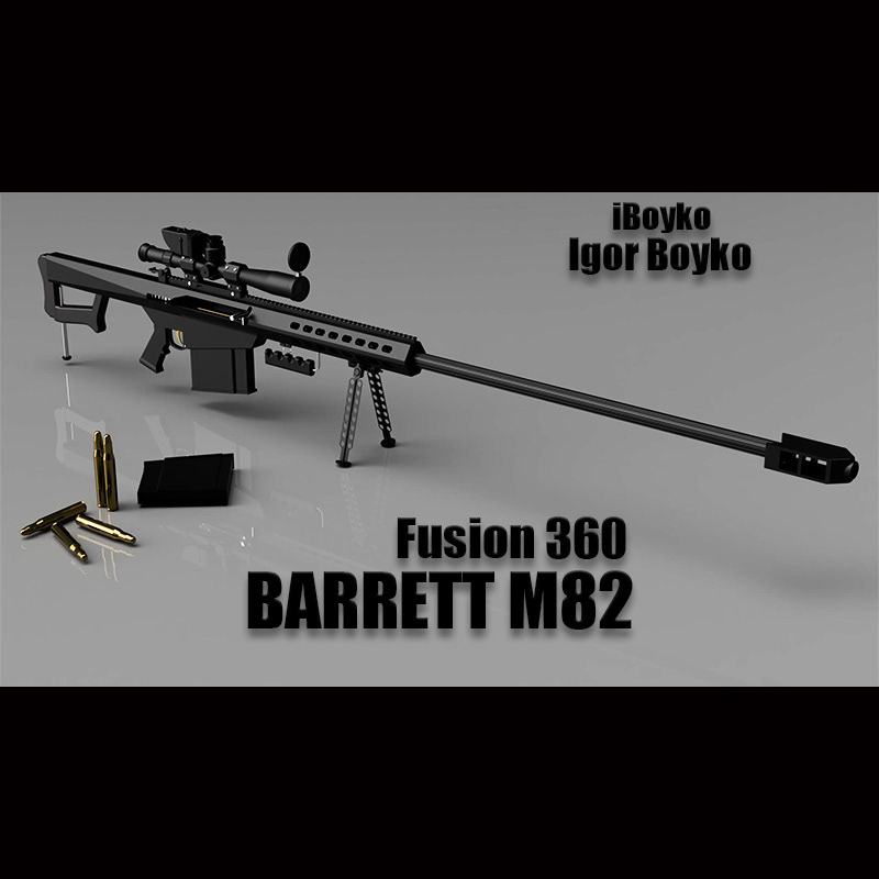 barret Barret M82 barrett barrett m82 barrett m82a1 boyko fusion 360 iboyko