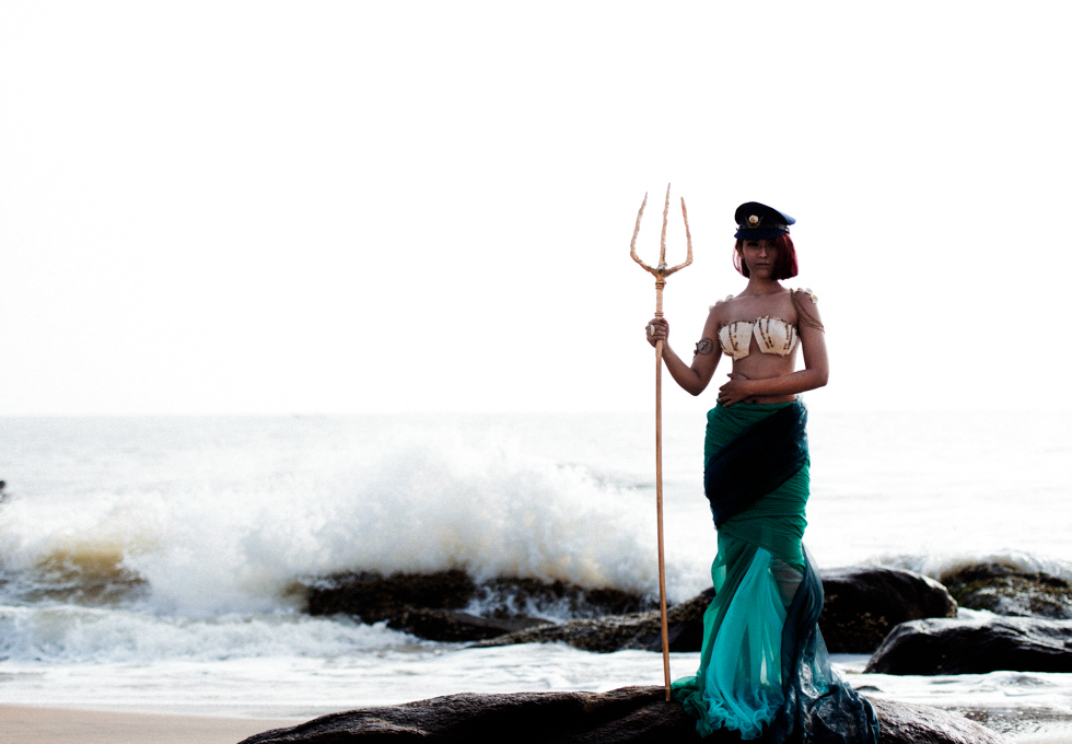 Fashion  styling  Conceptulize mermaid nymph beach DIY