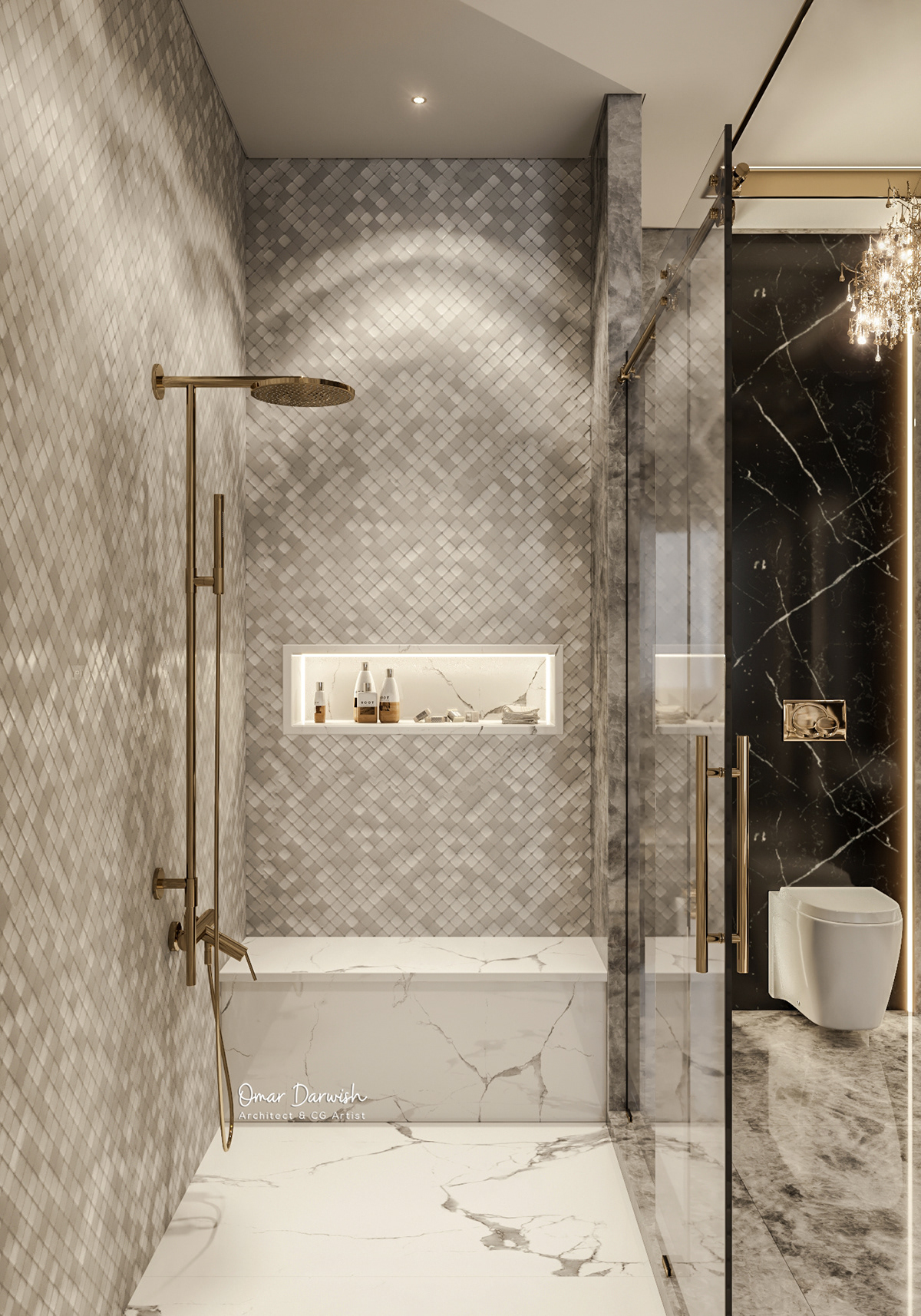architecture bath bathroom black design elegance Interior interior design  luxury SHOWER