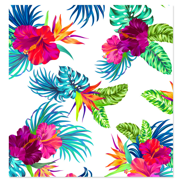 pattern Tropical textile Botanical Pattern fashion textile hibiscus trendy for sale botanical illustration botanical palm colorful sexy wacom vector