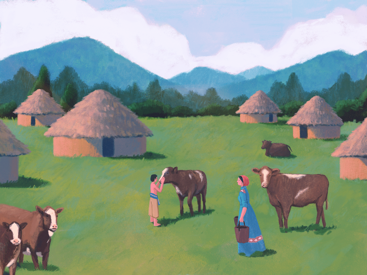ILLUSTRATION  digital painting Digital Art  childrens book book illustration cherokee procreate app