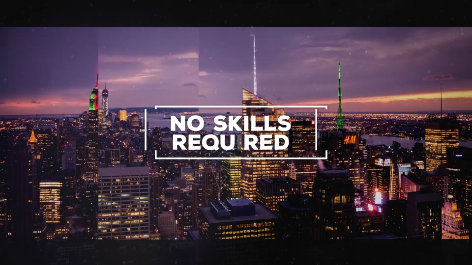 after effects motion graphics  Urban opener template videohive New York intro Event Glitch