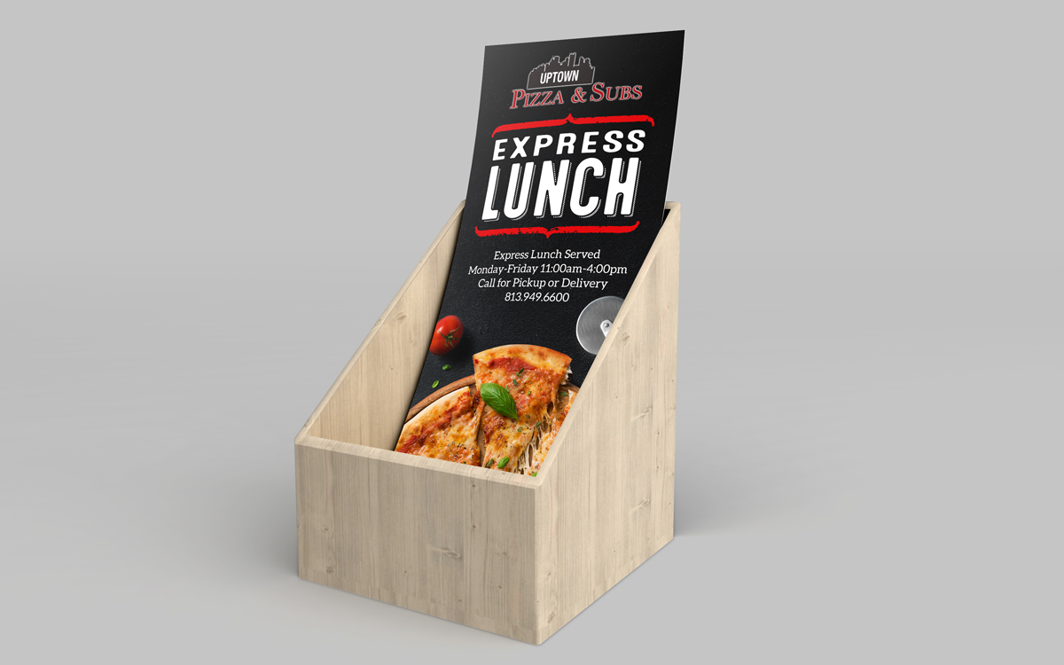 Pizza Menu Design Lunch menu design express menu design uptown pizza rack card design print design  Printing