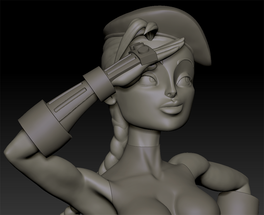 Street Figter cammy white  Zbrush 3d sculpting cartoon fanart