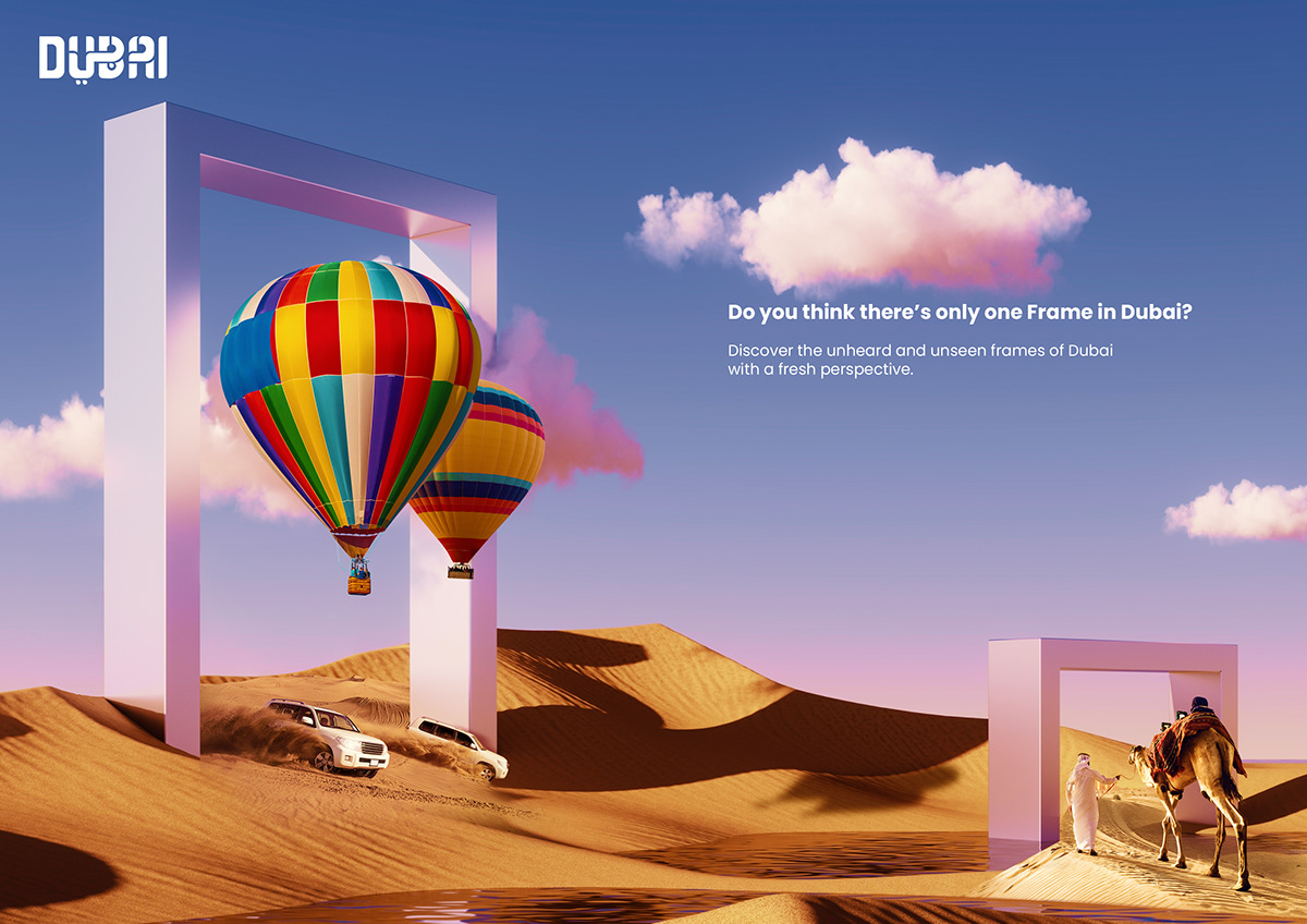 advertisement Advertising Campaign artwork campaign concept Digital Art  dubai ILLUSTRATION  SKY tourism