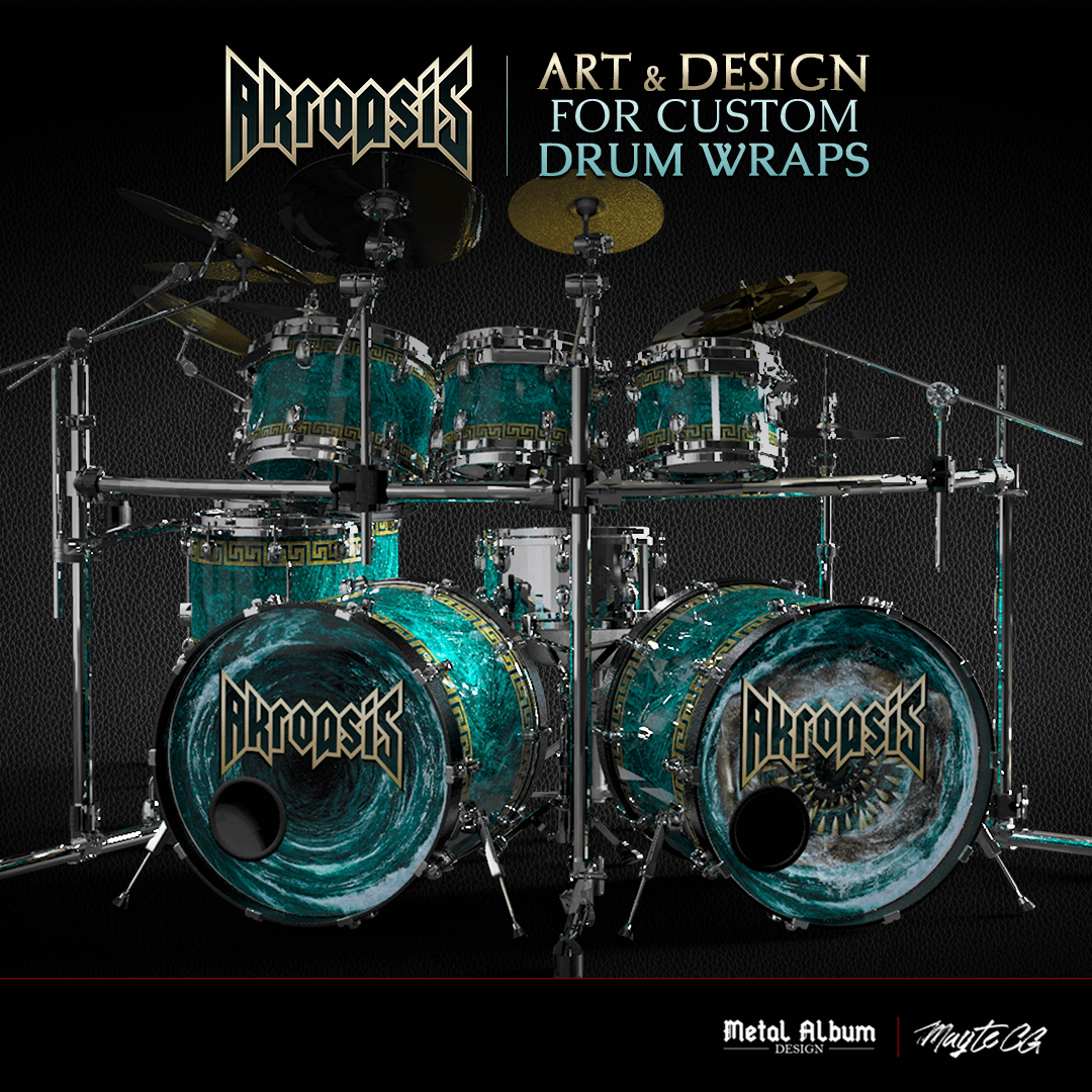 art artwork band custom art custom design design drum wraps drums heavy metal metal