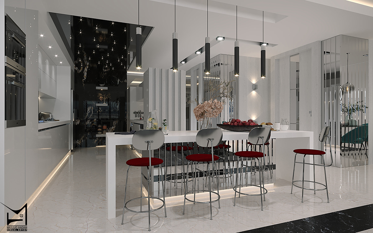 3ds max architecture corona render  kitchen design realrender visualization vray render