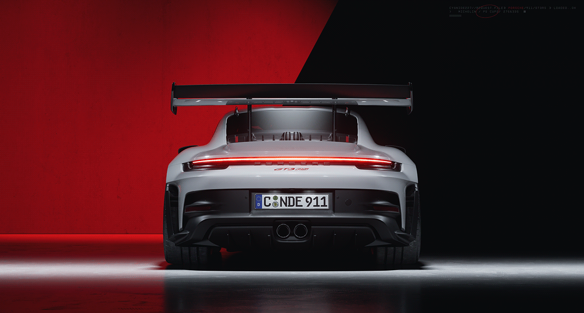 automotive   CGI Render visualization 3D redshift 911 GT3 supercar car Porsche