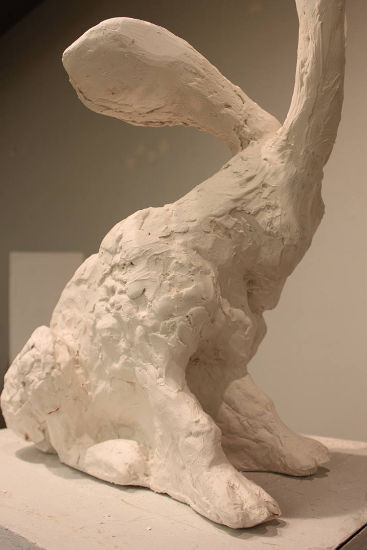 sculpture plaster plaster sculpture rabbit rabbits bunny el-ahraiah watership down Wright State University