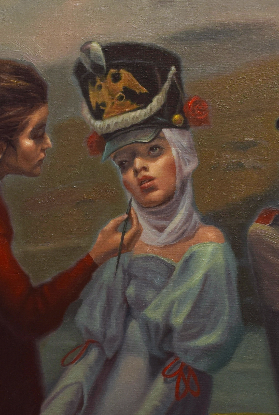 balaklava crimean war girl hussar Love Oil Painting painting   Sevastopol