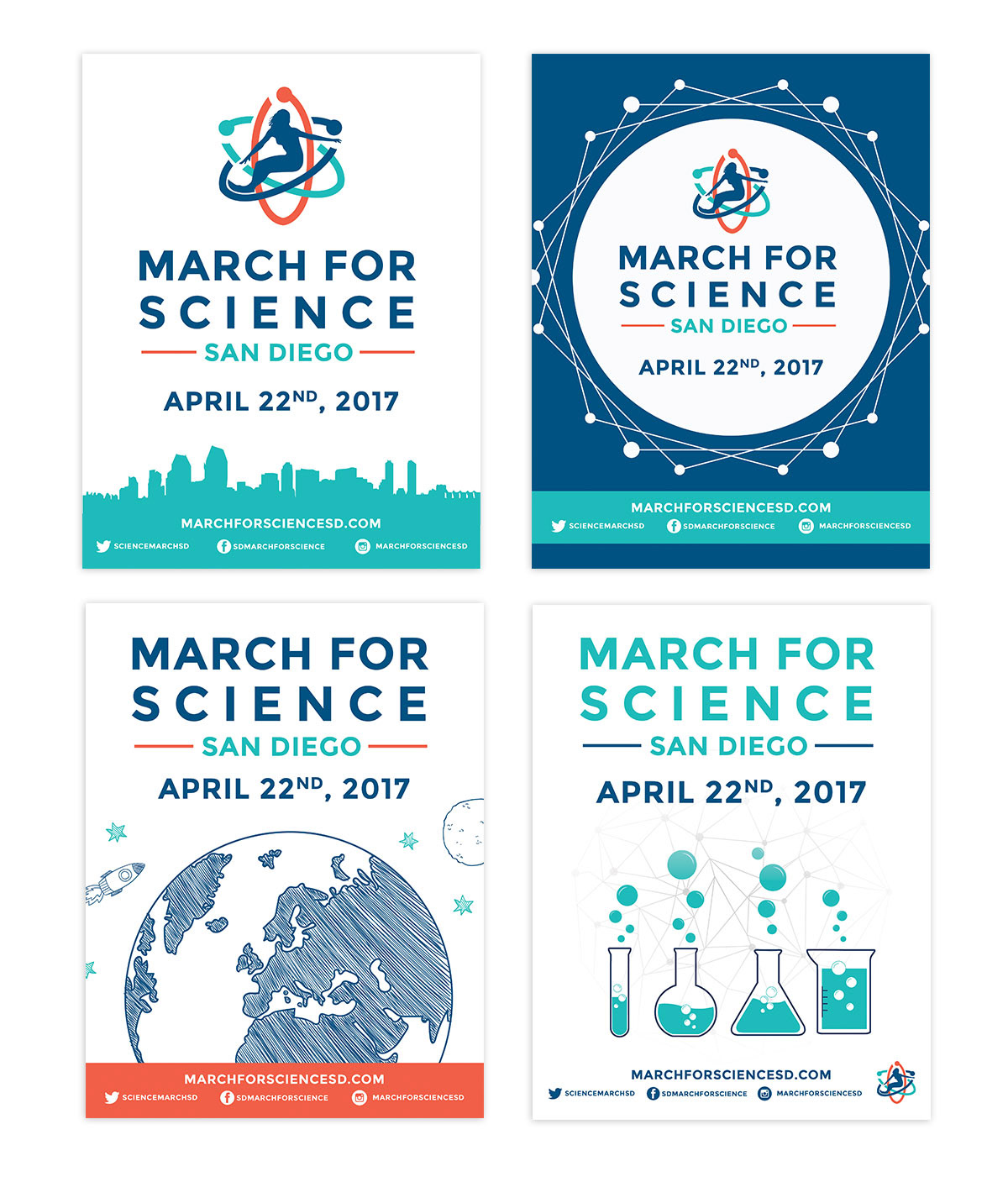 science march logo San Diego California activism Adobe Portfolio