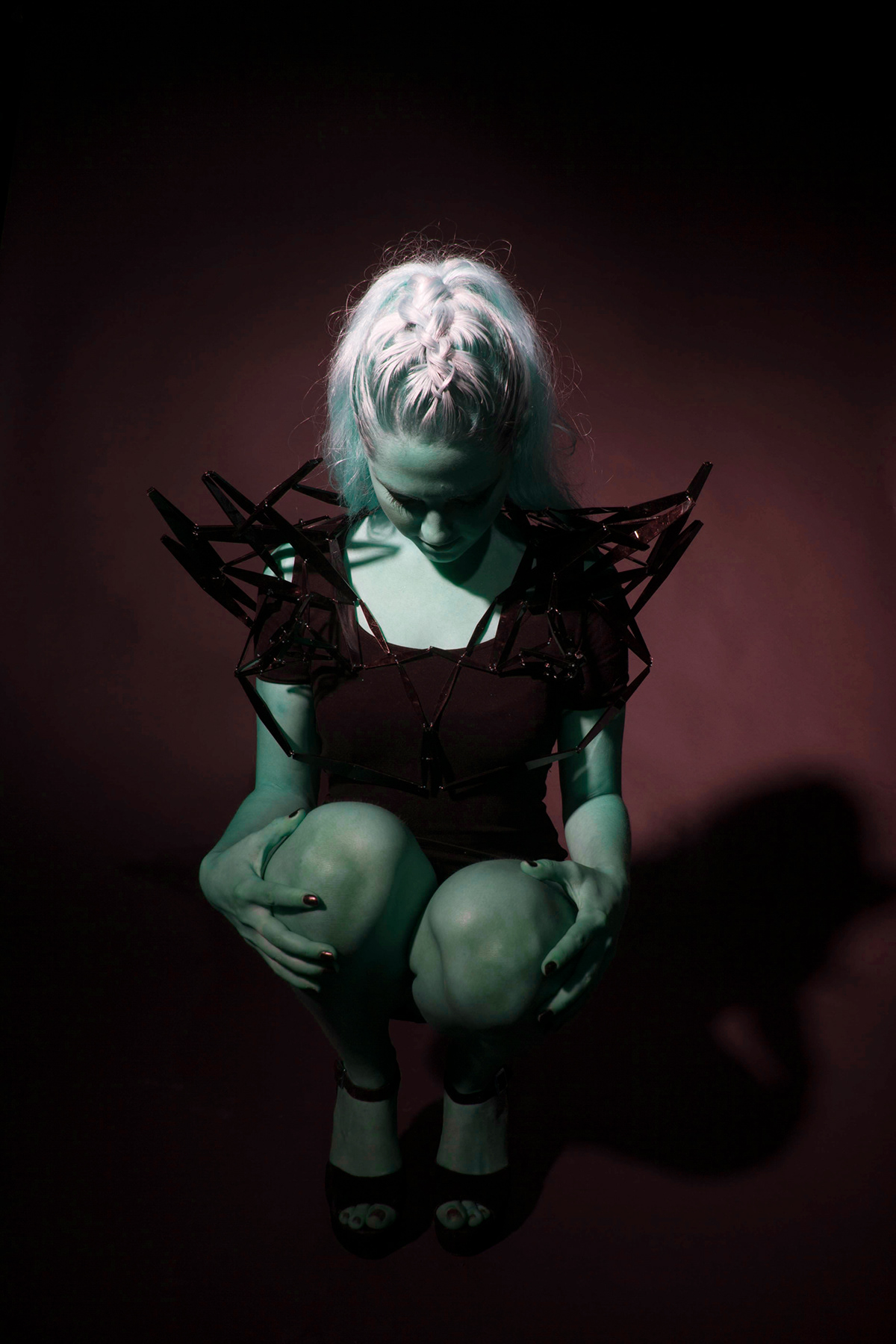 femme fatale costume acrylic lasercutting bodysculpture bodyjewelry Armor