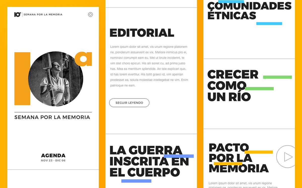 Web Design  art direction  web development  product design  digital campaign social Memory colombia