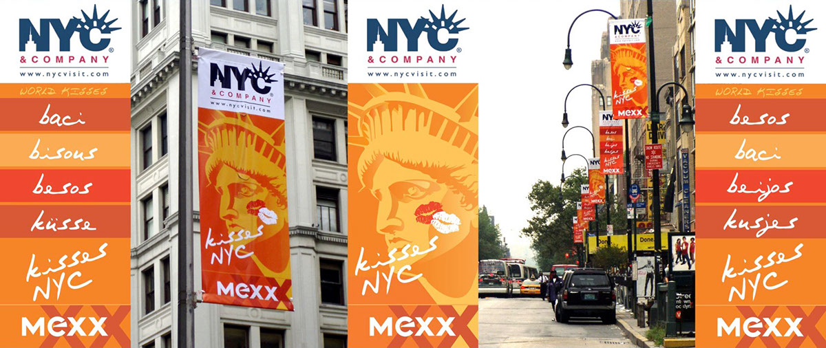 mexx Retail Launch Campaign marketing   banners bus subway store