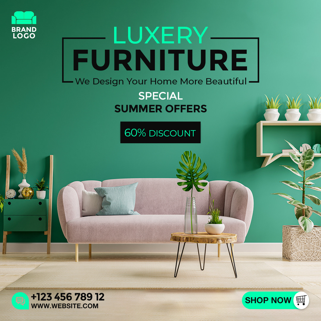 Luxery Furniture Social Media Promotion Banner Template on Behance