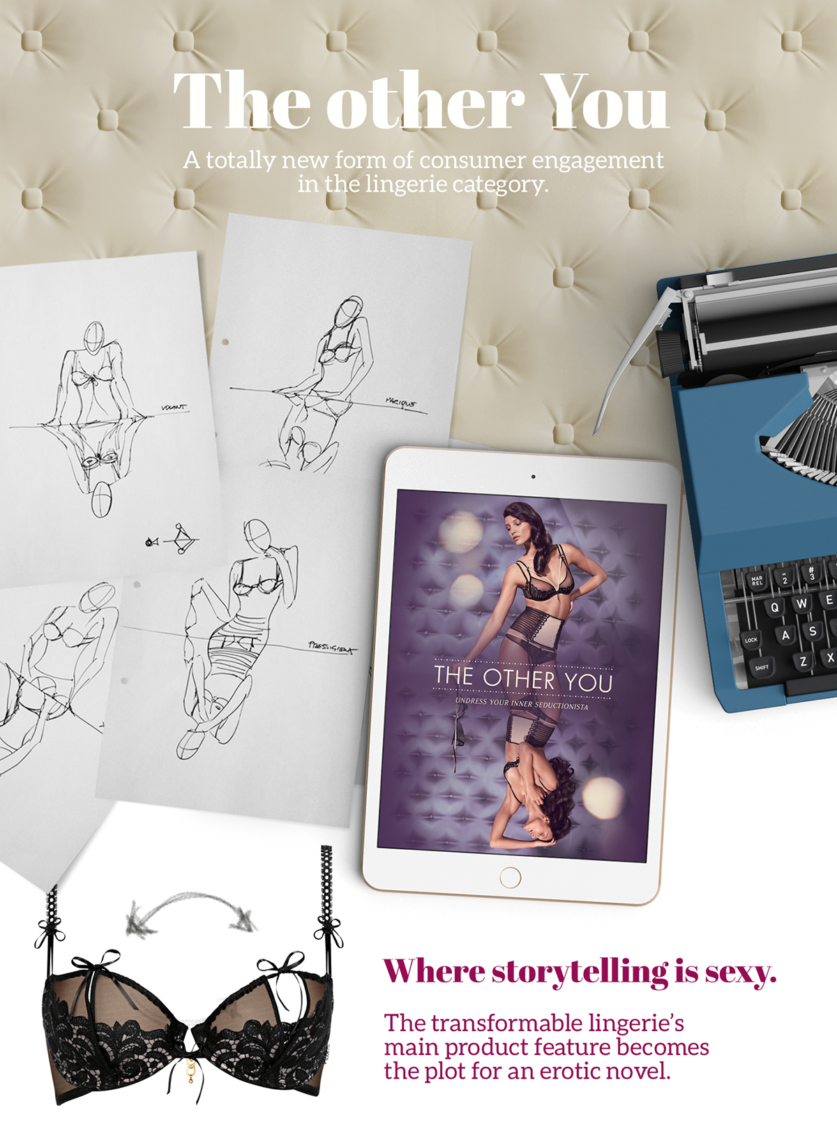 Adobe Portfolio ebook novel lingerie app ux UI Fashion 