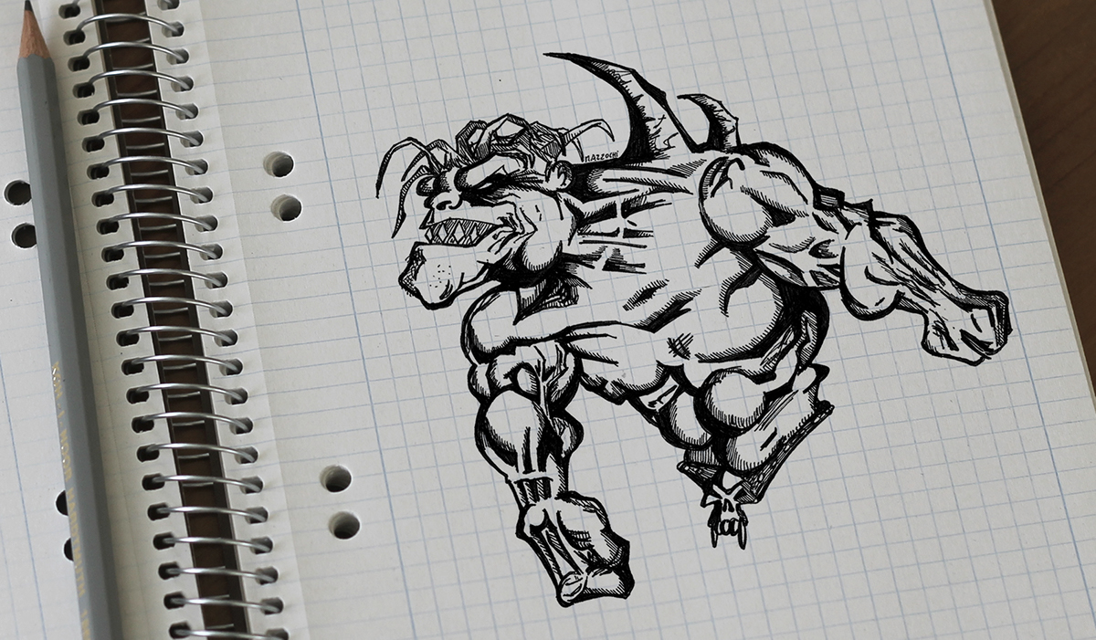 monster monsters pen pencil Draft sketch