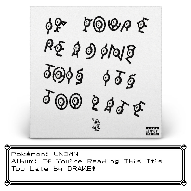 Pokemon album cover artwork music Starboy Drake grimes pokécovers thekillers racionais