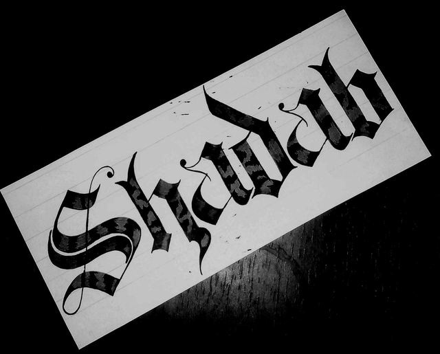 Calligraphy   gothic font oldenglish