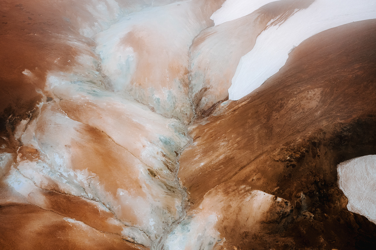 abstract Aerial glacier iceland Kerlingarfjöll Landscape Minimalism Nature texture volcano