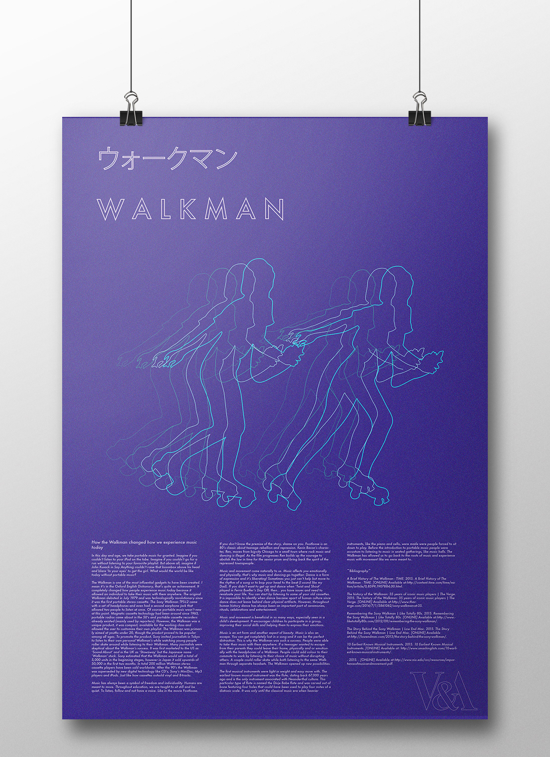 sony walkman V&A Victoria & Albert poster