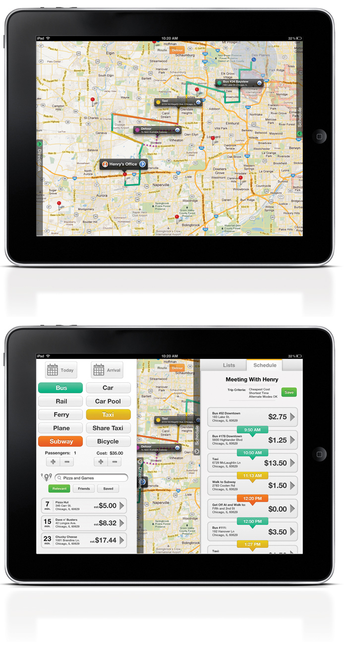 iphone  ipad  user interface ux UI marko White iPad Travel bus taxi flight plane metro navigation