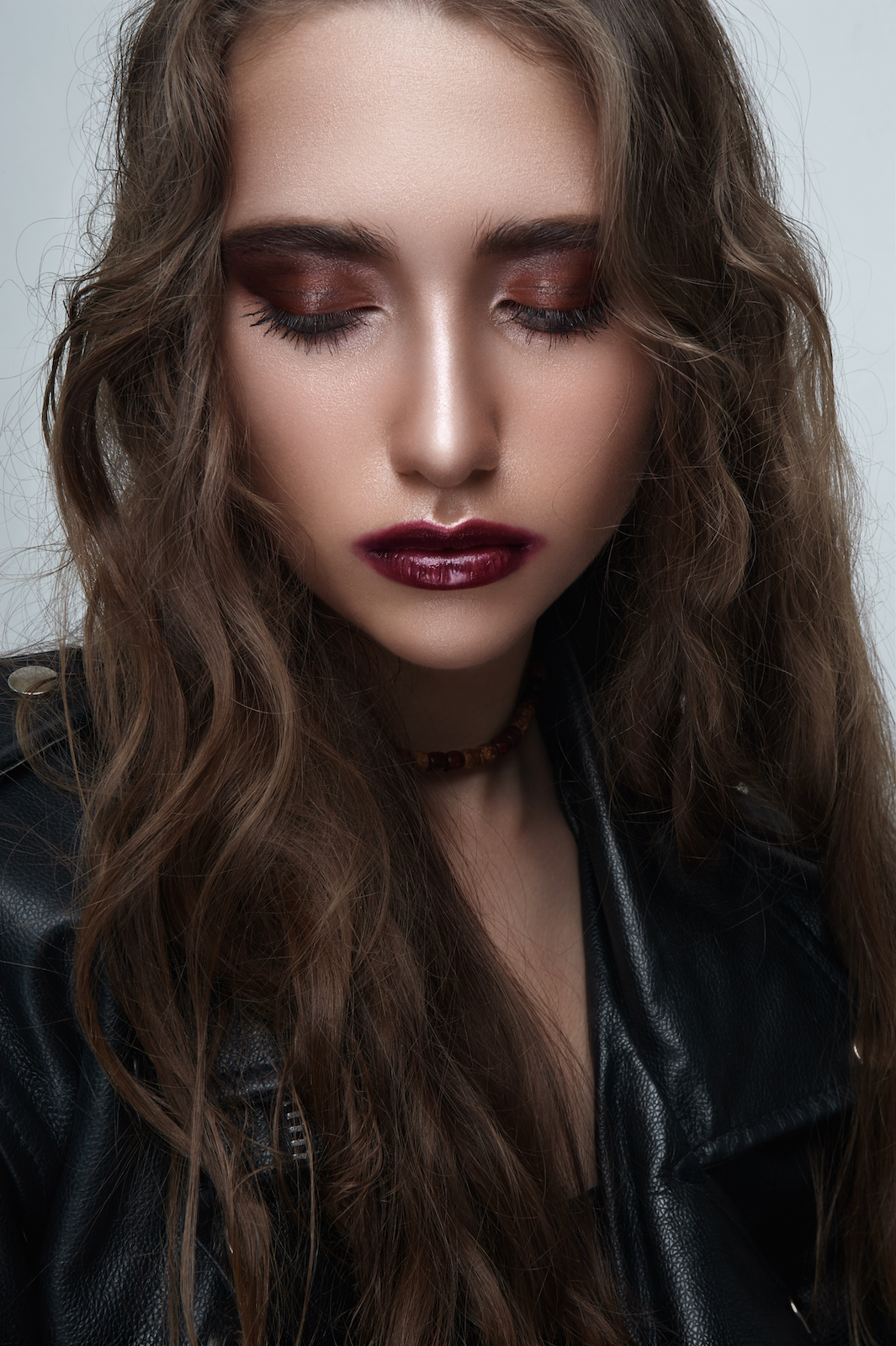 Fashion beauty Rock Girl with dark red Makeup on Behance