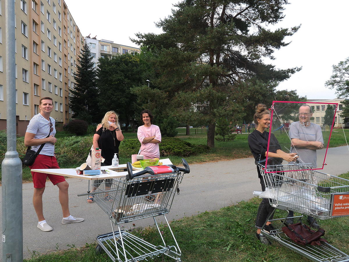 activation architecture Art Residency  experiment kosice Participation placemaking public space shopping cart slovakia