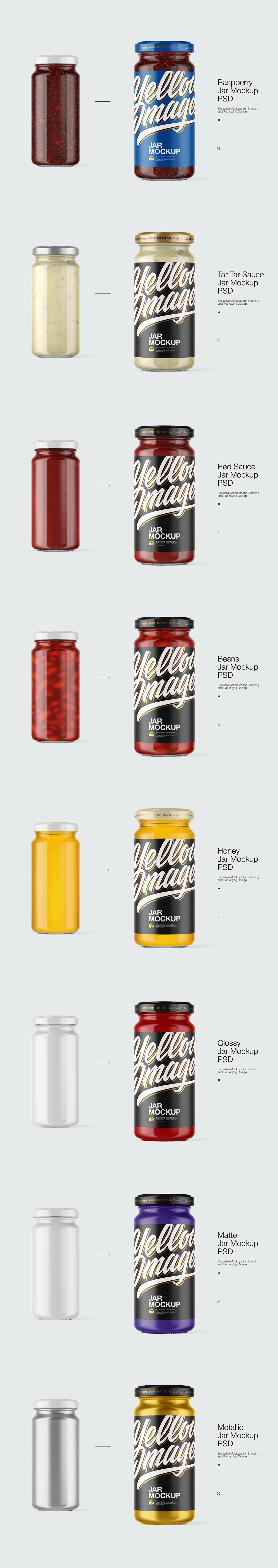 Mockup mockups jarmockup Pack package 3D design branding  sauce preserved
