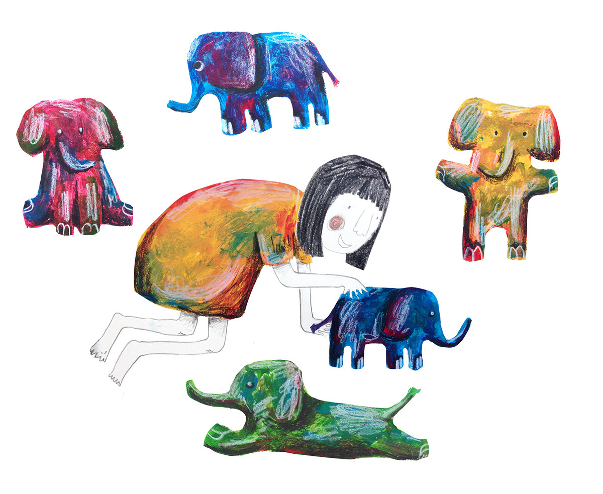 Picture book design Character autism autistic aspergers children book elephants