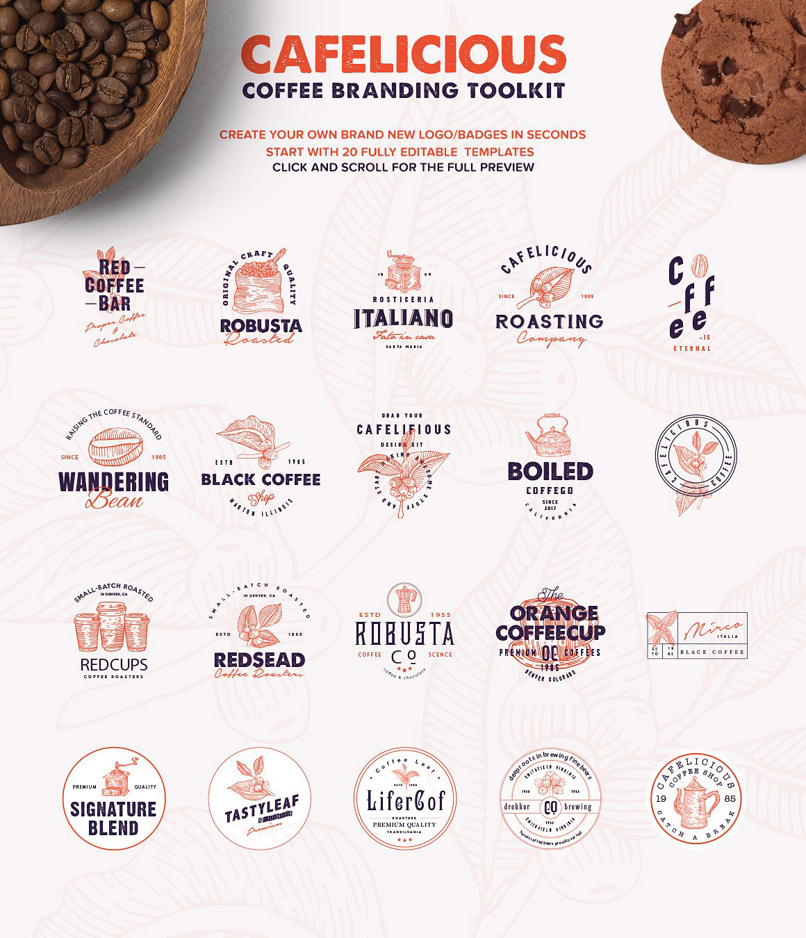 Coffee branding  Pack handdrawn vintage logo Roaster cafe cafea kave
