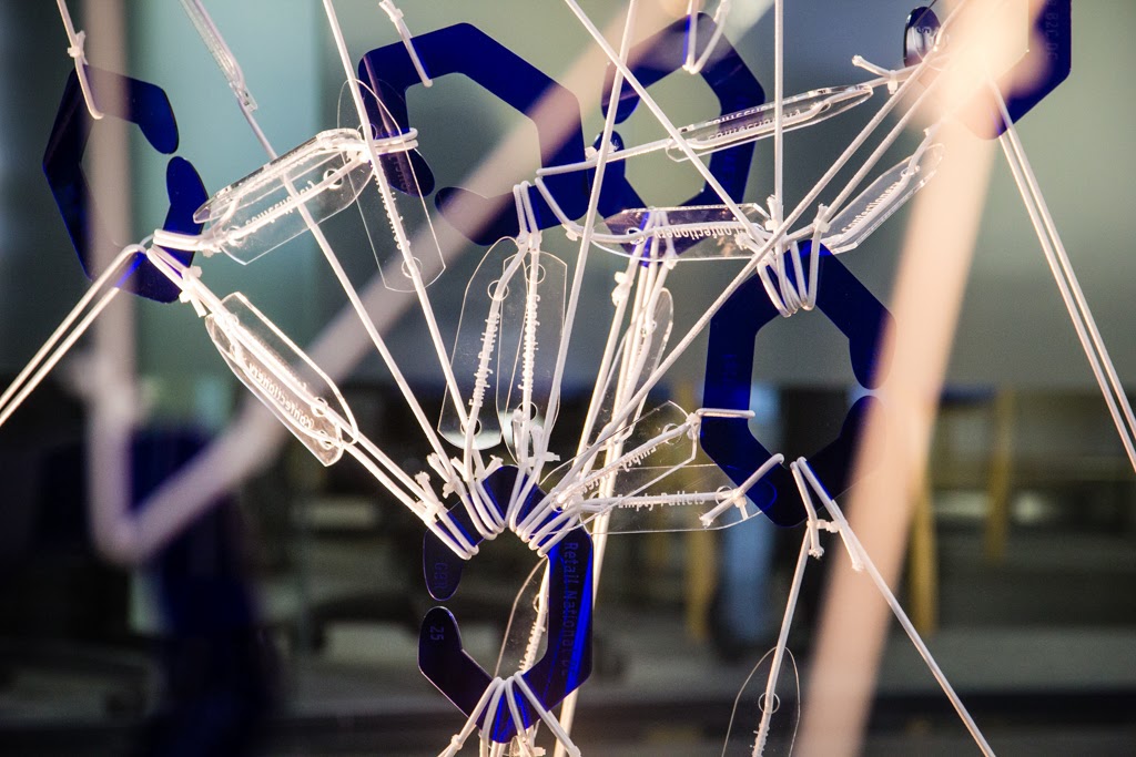 Data visualisation sculpture lasercutting supplychain network complexity Links