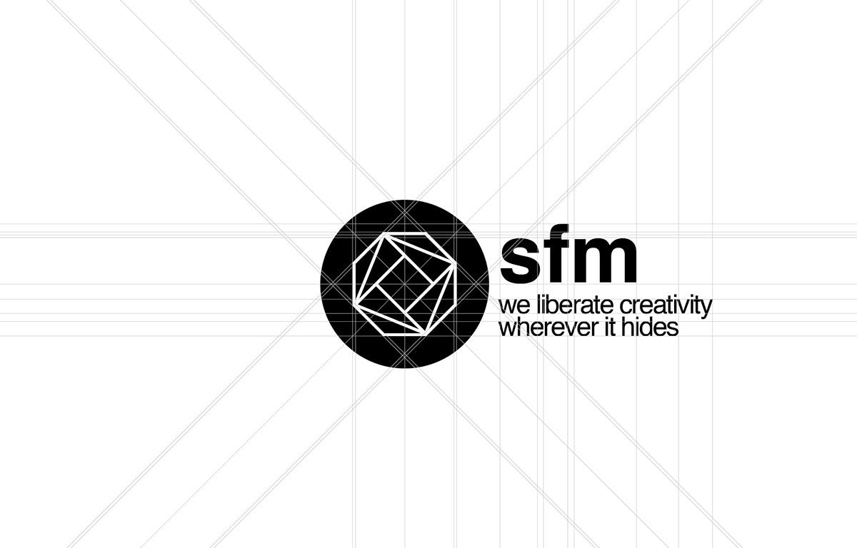 logo card pattern SFM athens Greece graphic design