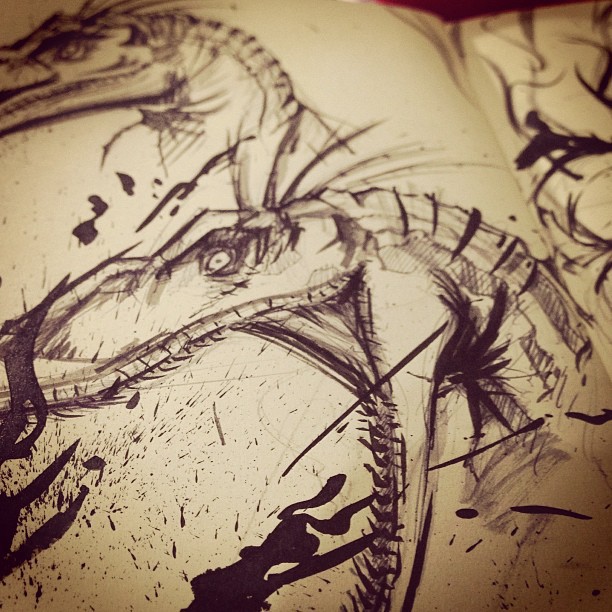 sketches sketching doodle doodles moleskine superman raptor venom Hulk ink sketch daftpunk kaiju Dragonball Vegeta
