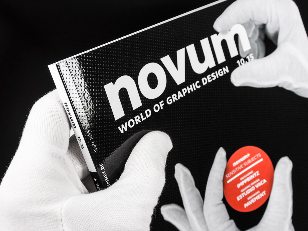 graphic design magazine novum novum magazine print Varnish Veredelung druck Spot spotlack haptic feel