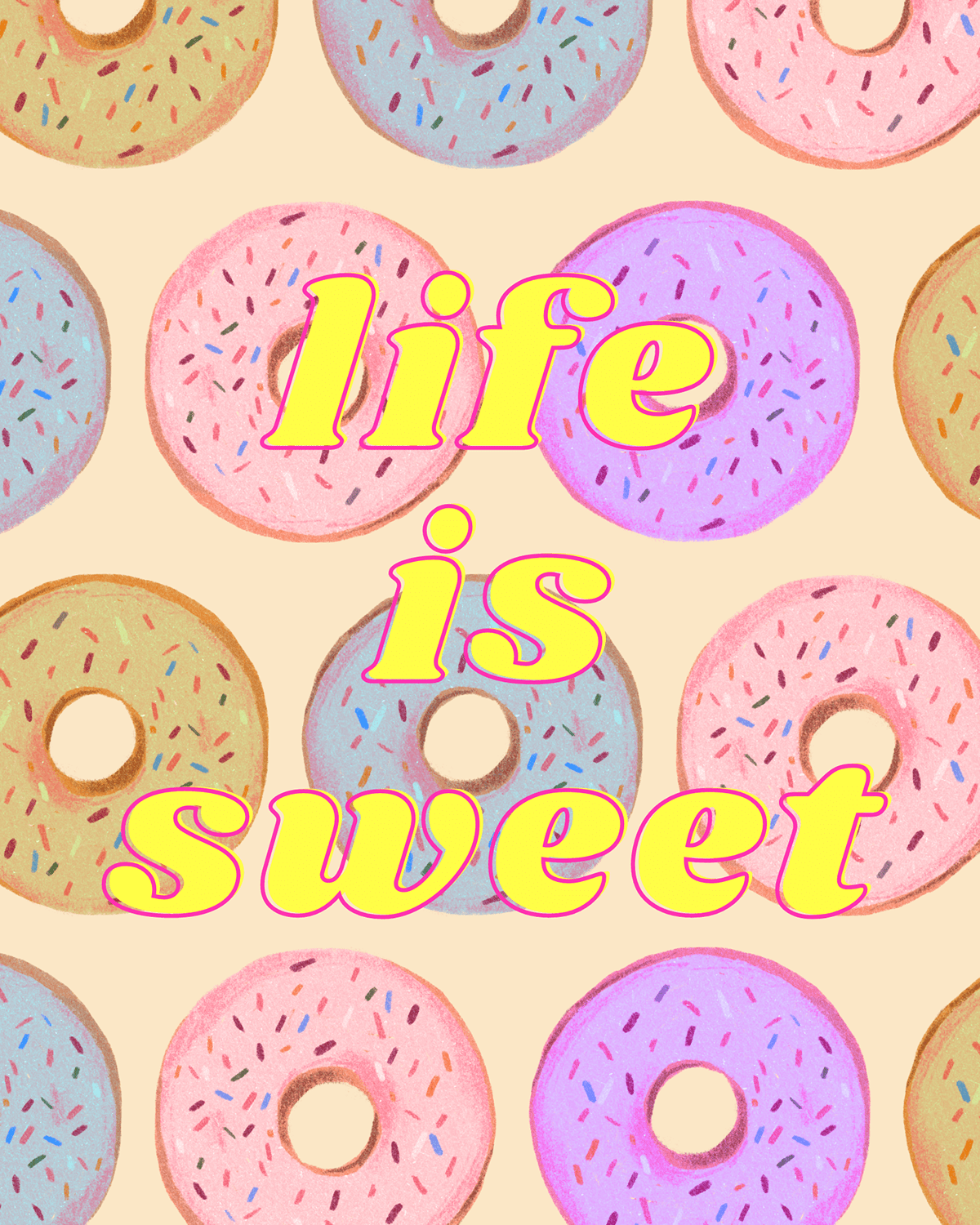 design Poster Design Donuts Sweets colorful Patterns
