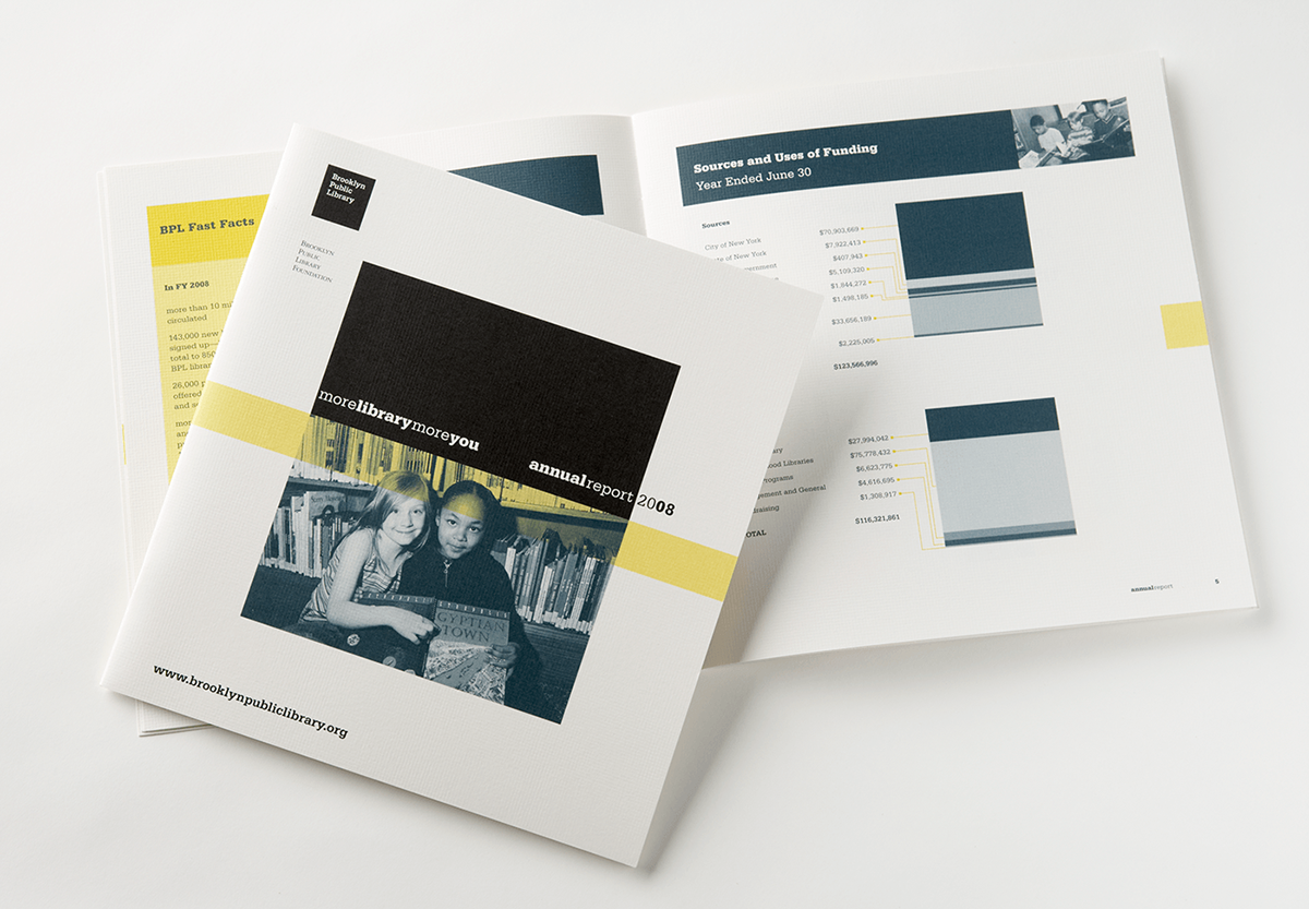 Library graphic brochure design Annual Report Design
