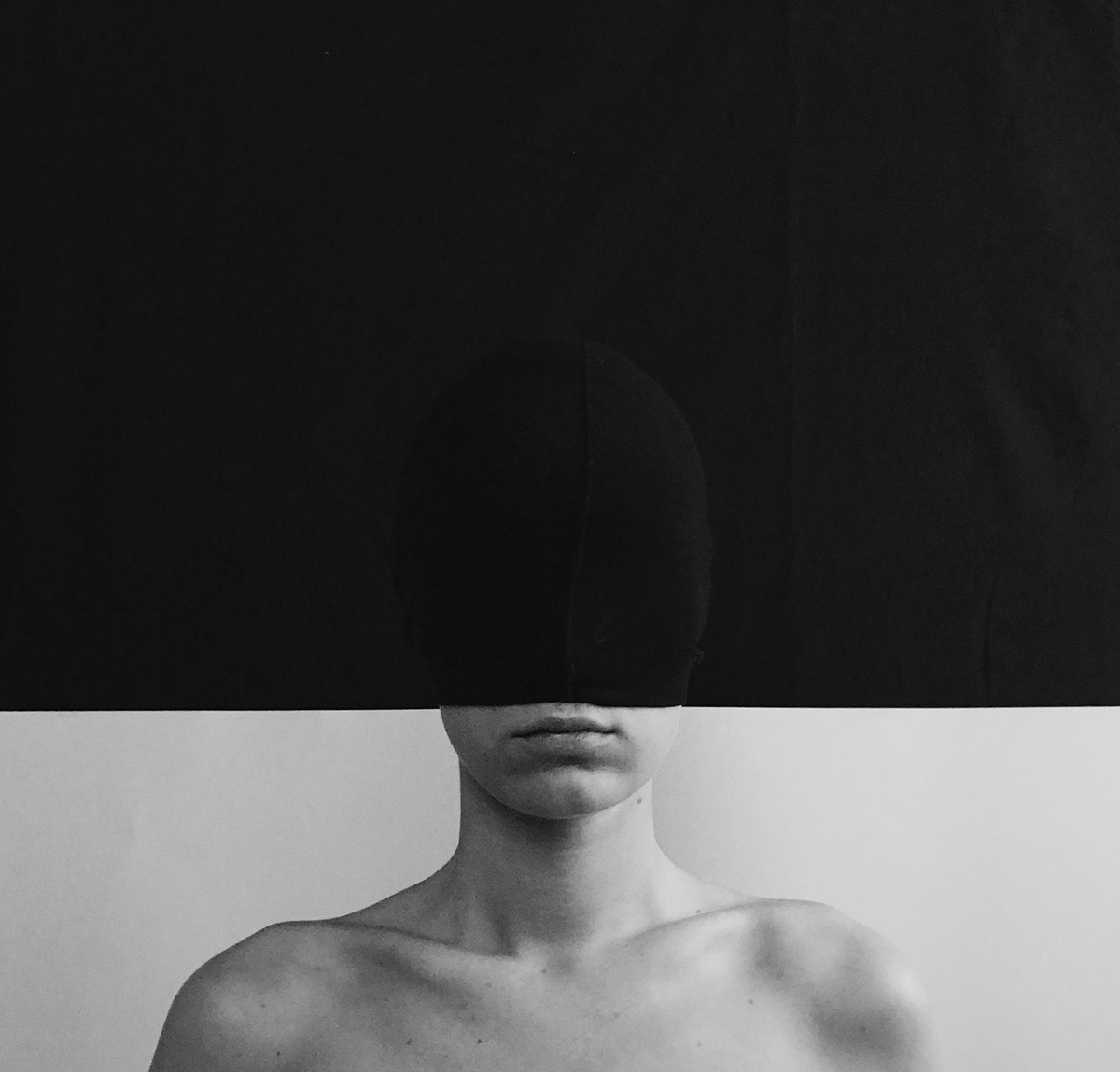 phone shot self portrait surreal contemporary minimal phoneonly conceptual